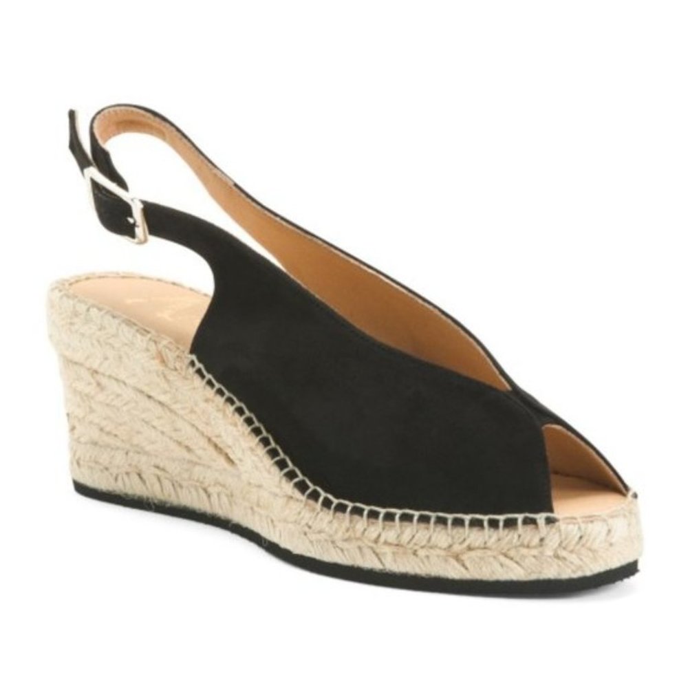 NWT PASEART Spain Leather Espadrille Wedge Sandals
